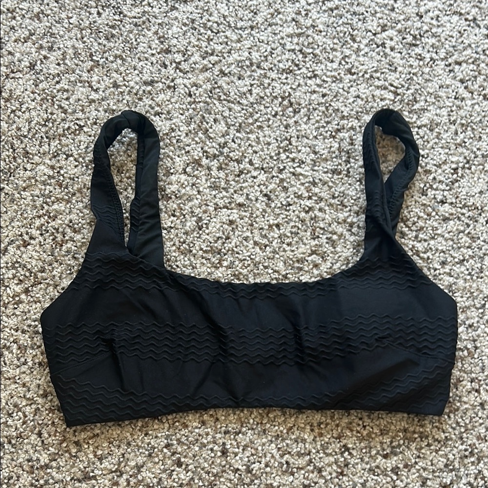 Aerie Black Scoop Neck Swimsuit Top